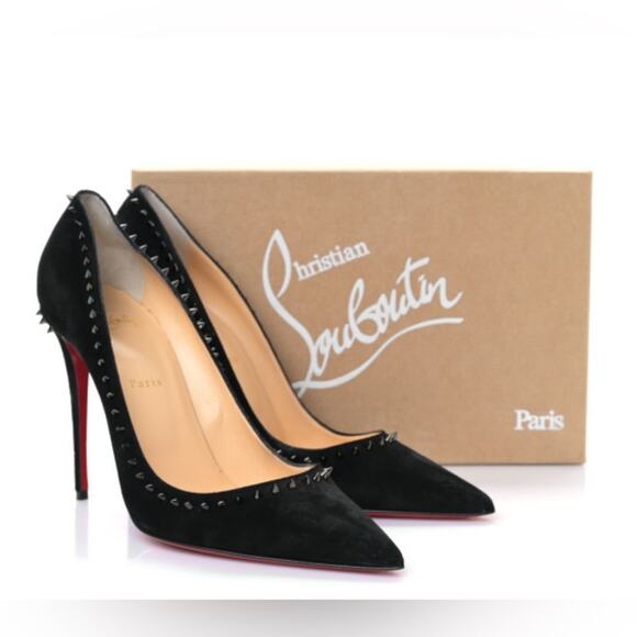 CHRISTIAN LOUBOUTIN Veau Velours Anjalina 100 Pumps size 37 - Picture 1 of 14